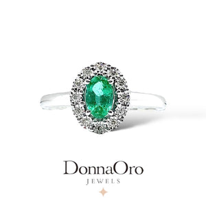 Hai aggiunto Anello DonnaOro in oro  con diamanti  e smeraldo LAE10093.006 al tuo carrello.