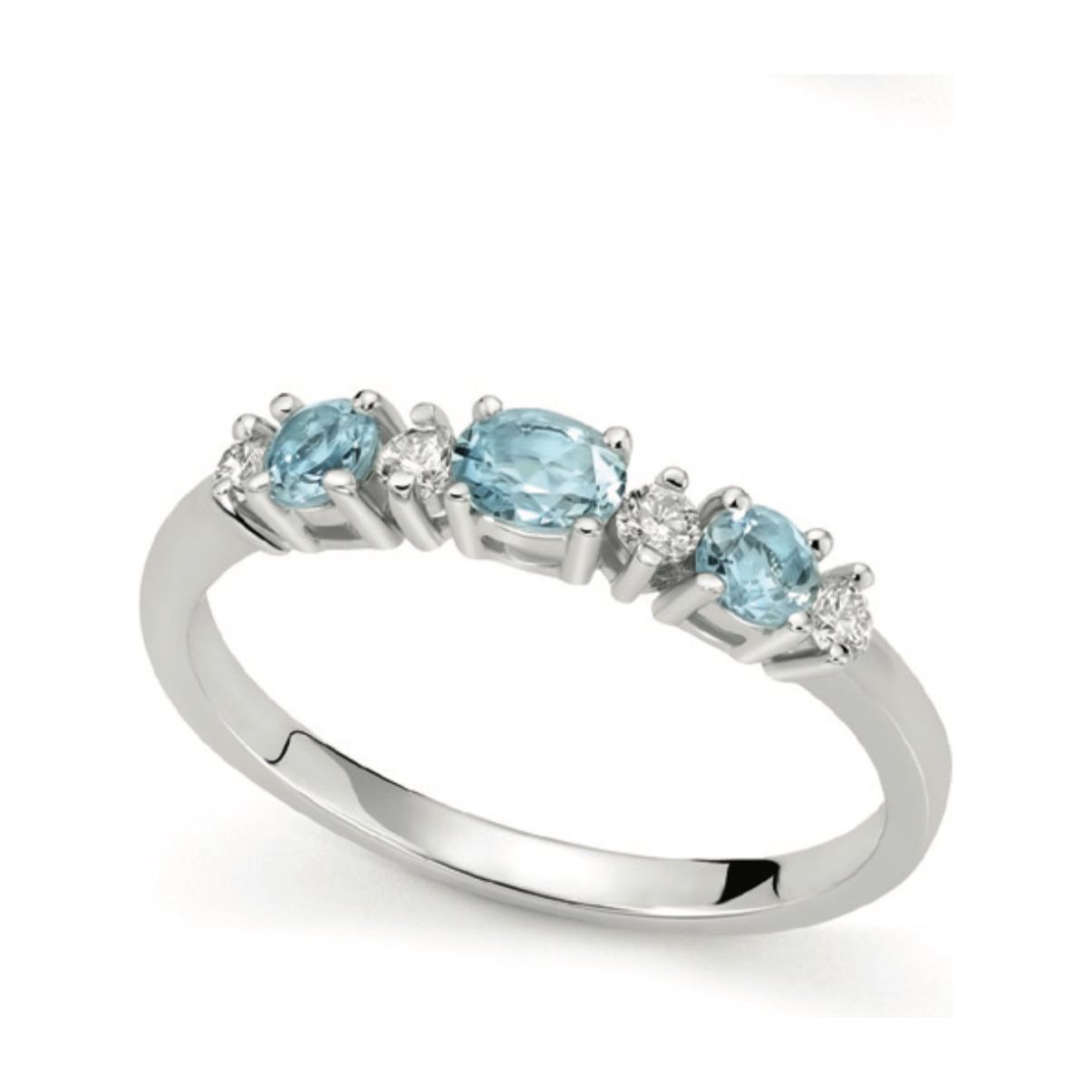 Anello DonnaOro in oro  con diamanti e acquamarina LAA12356.002
