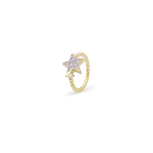 Hai aggiunto Anello stella pavè oversized e stellina - Stardust ten anz-018 m1 ste au Rue des Mille al tuo carrello.