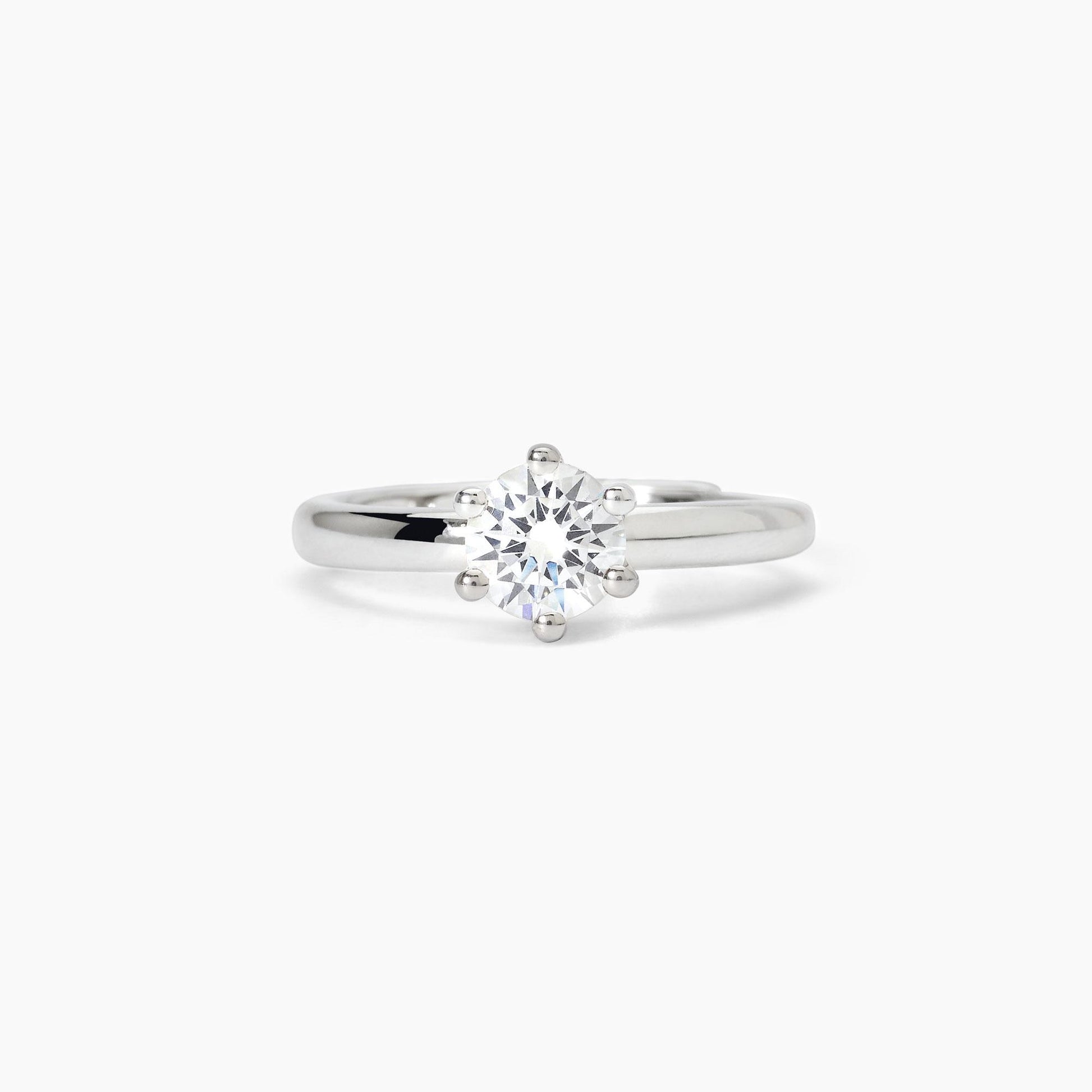 Anello in argento con zircone SOLITAIRE Mabina 523394