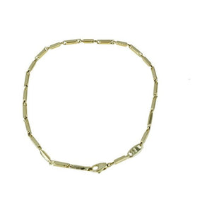 Hai aggiunto Bracciale Uomo a catena vuota modello tubolare rigato oro  Giallo Br893g al tuo carrello.