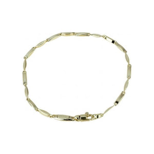 Hai aggiunto Bracciale Uomo a catena vuota modello tubolare rigato oro  Giallo Br895g al tuo carrello.