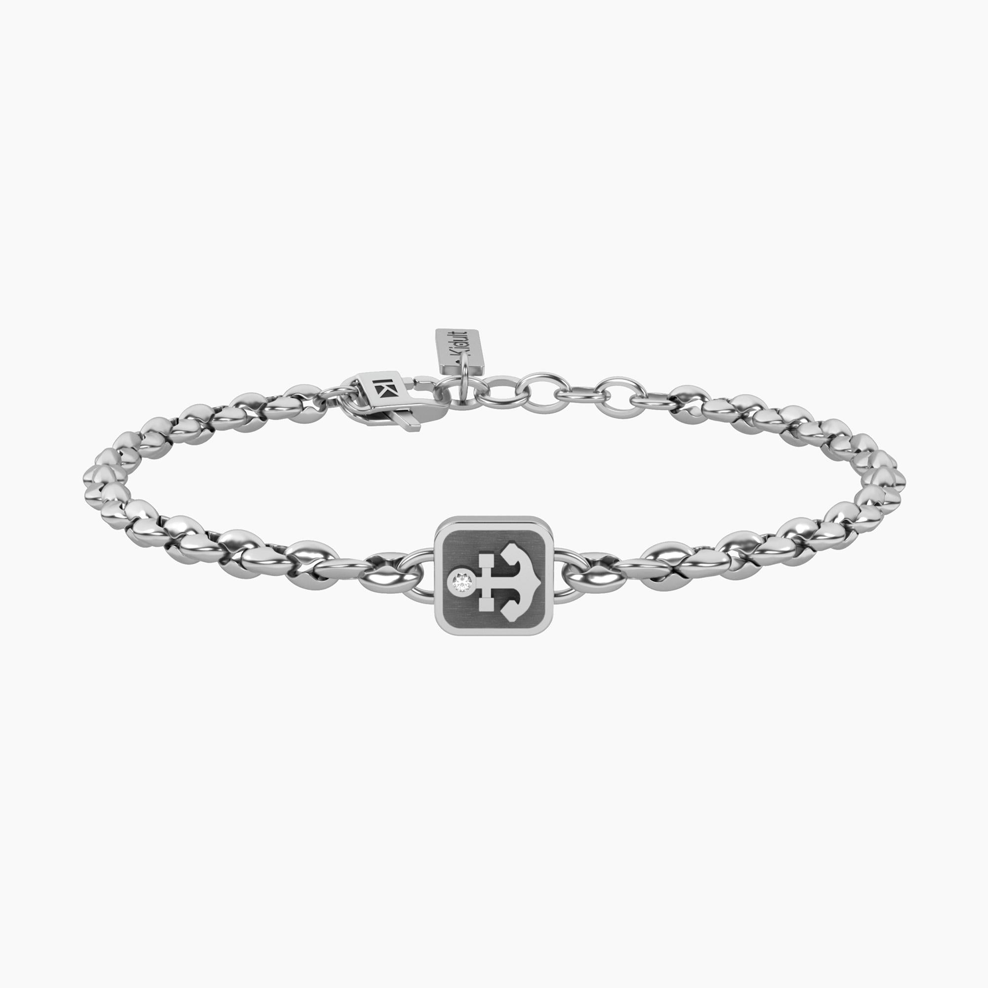 Bracciale Kidult Acciaio 316L Cornetto – Symbols – 731969 – Regolabile 16-19 Cm – Ipoallergenico