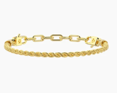 Bracciale componibile dorato con catena corda Kidult  by you 732381