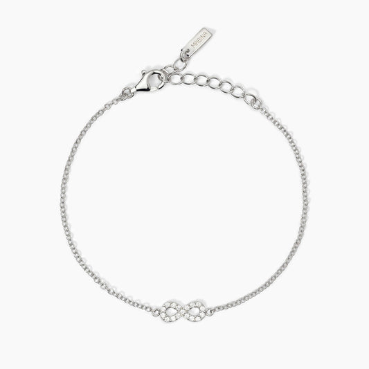 Bracciale in argento con catena forzatina e infinito ENDLESS Mabina 533822
