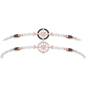Hai aggiunto Bracelet en or 18 carats avec rose des vents et diamants noirs et blancs (UB164RB) de Zancan  al tuo carrello.