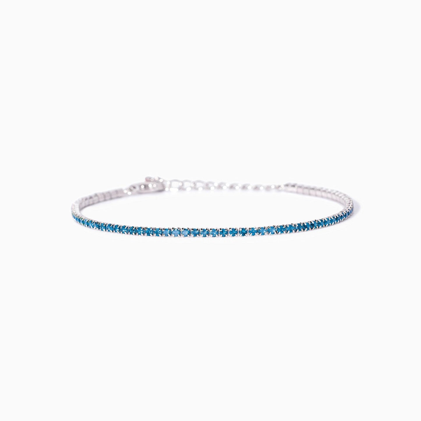 Bracciale tennis con acquamarine sintetici Mini Tennis Mabina 533960