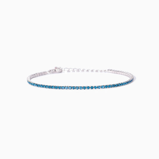 Bracciale tennis con acquamarine sintetici Mini Tennis Mabina 533960