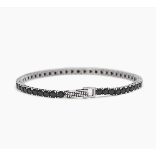Bracciale tennis da uomo con zirconi neri TENNIS CLUB Mabina 533580