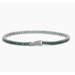 Hai aggiunto Bracciale tennis da uomo smeraldi sintetici TENNIS CLUB Mabina 533579 al tuo carrello.