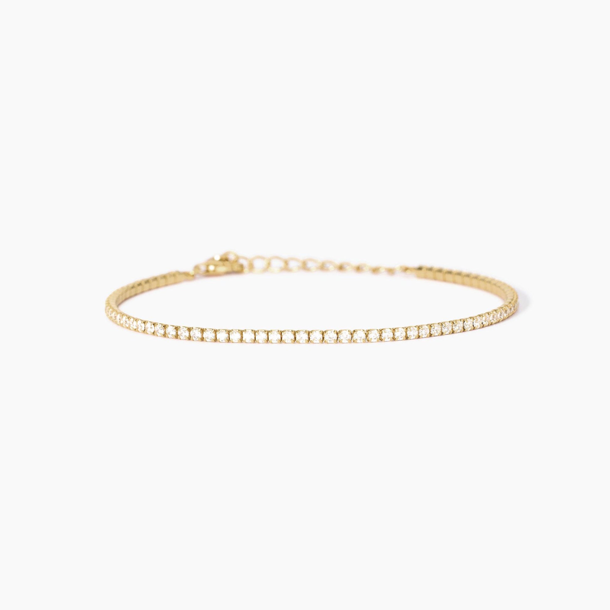 Bracciale tennis placcato oro con zirconi Mini Tennis Mabina 533958