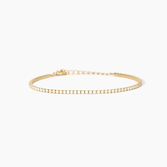 Bracciale tennis placcato oro con zirconi Mini Tennis Mabina 533958