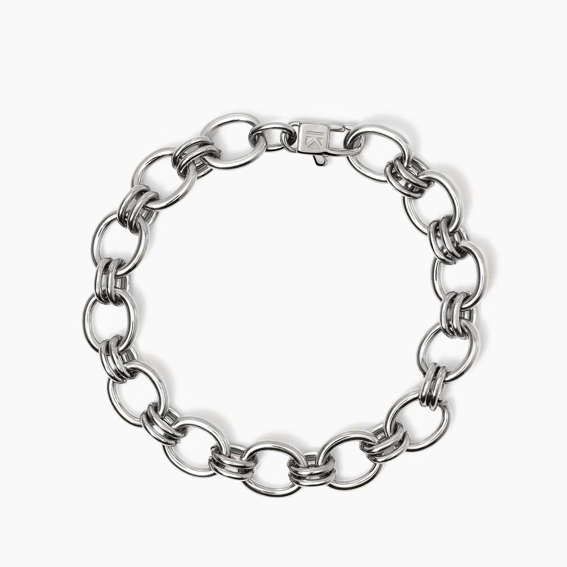 Bracciale in acciaio con catena larga Kidult Style 831041