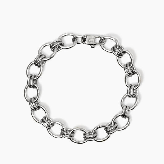 Bracciale in acciaio con catena larga Kidult Style 831041