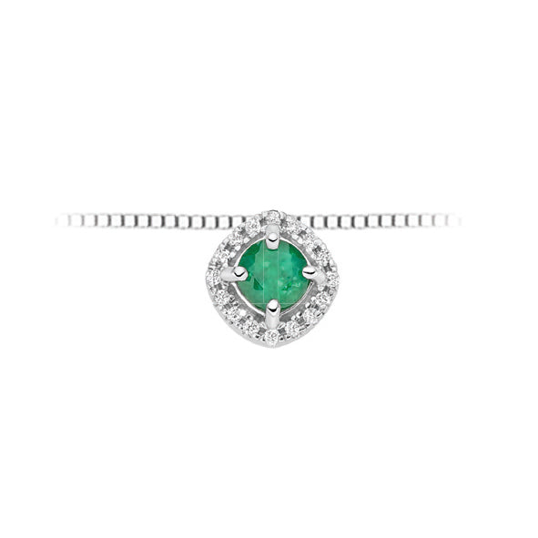 Collana  DonnaOro con Smeraldo e brillanti  - LPE12108.004