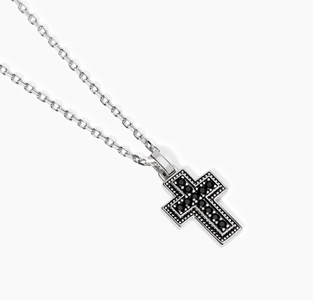Hai aggiunto Collana da uomo in argento con croce e zirconi neri MYSTICAL 553754 Mabina al tuo carrello.