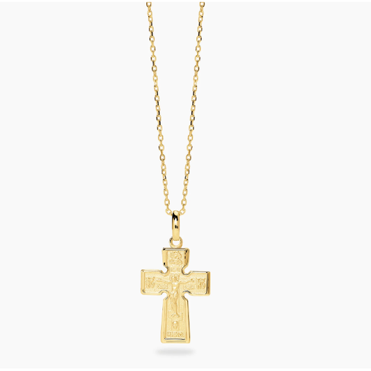 Collana da uomo placcata oro con crocifisso ortodosso CREDO Mabina 553881