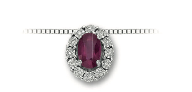 Hai aggiunto Collana in oro bianco 9kt con brillanti e rubino OPR12416.006 OroGioia al tuo carrello.