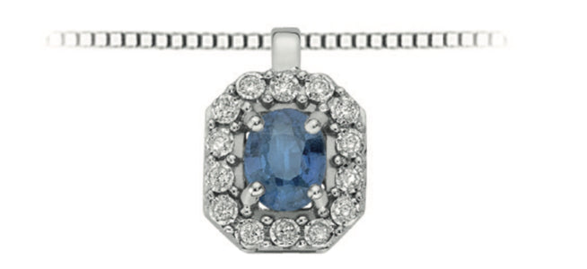 Hai aggiunto Collana in oro bianco 9kt con brillanti e zaffiro OPZ12419.007 OroGioia al tuo carrello.