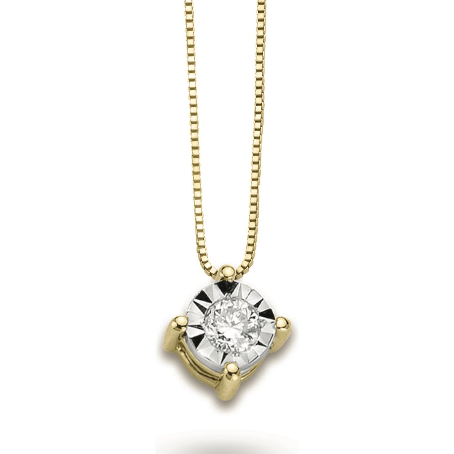 Collana punto luce in oro Giallo e Diamanti LPL11841