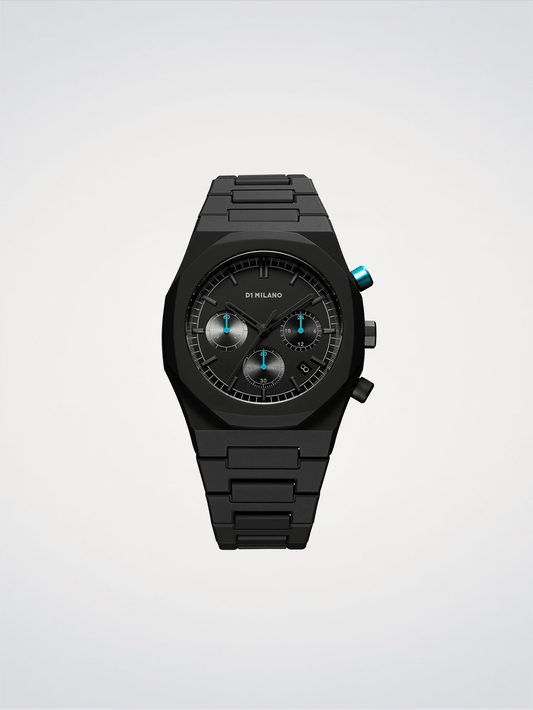 Orologio D1 Milano Uomo - Cronografo Charcoal Black "Polychrono "