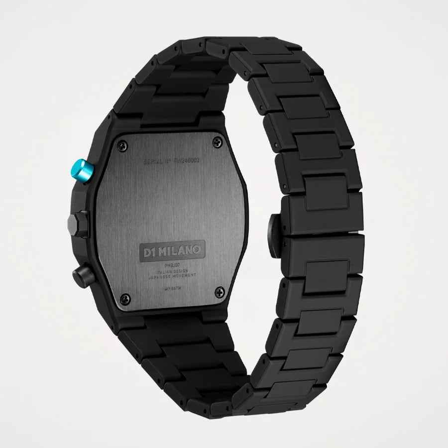 Orologio D1 Milano Uomo - Cronografo Charcoal Black "Polychrono "