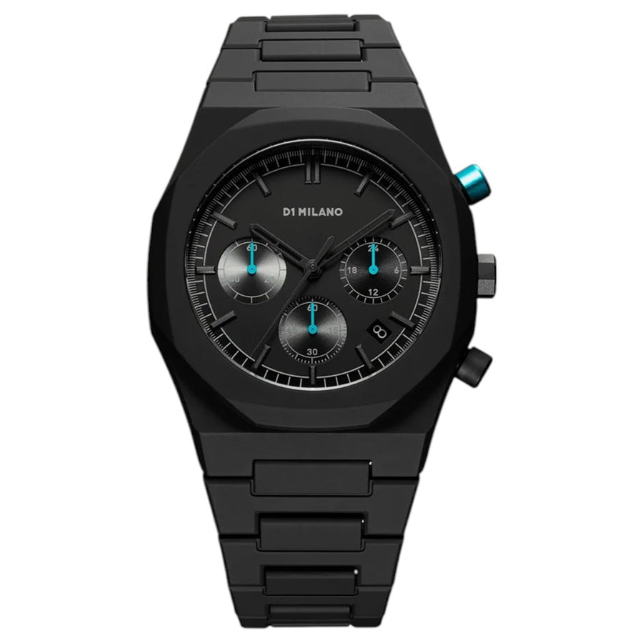 Orologio D1 Milano Uomo - Cronografo Charcoal Black "Polychrono "