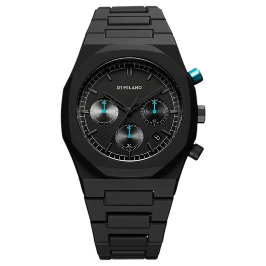 Orologio D1 Milano Uomo - Cronografo Charcoal Black "Polychrono "