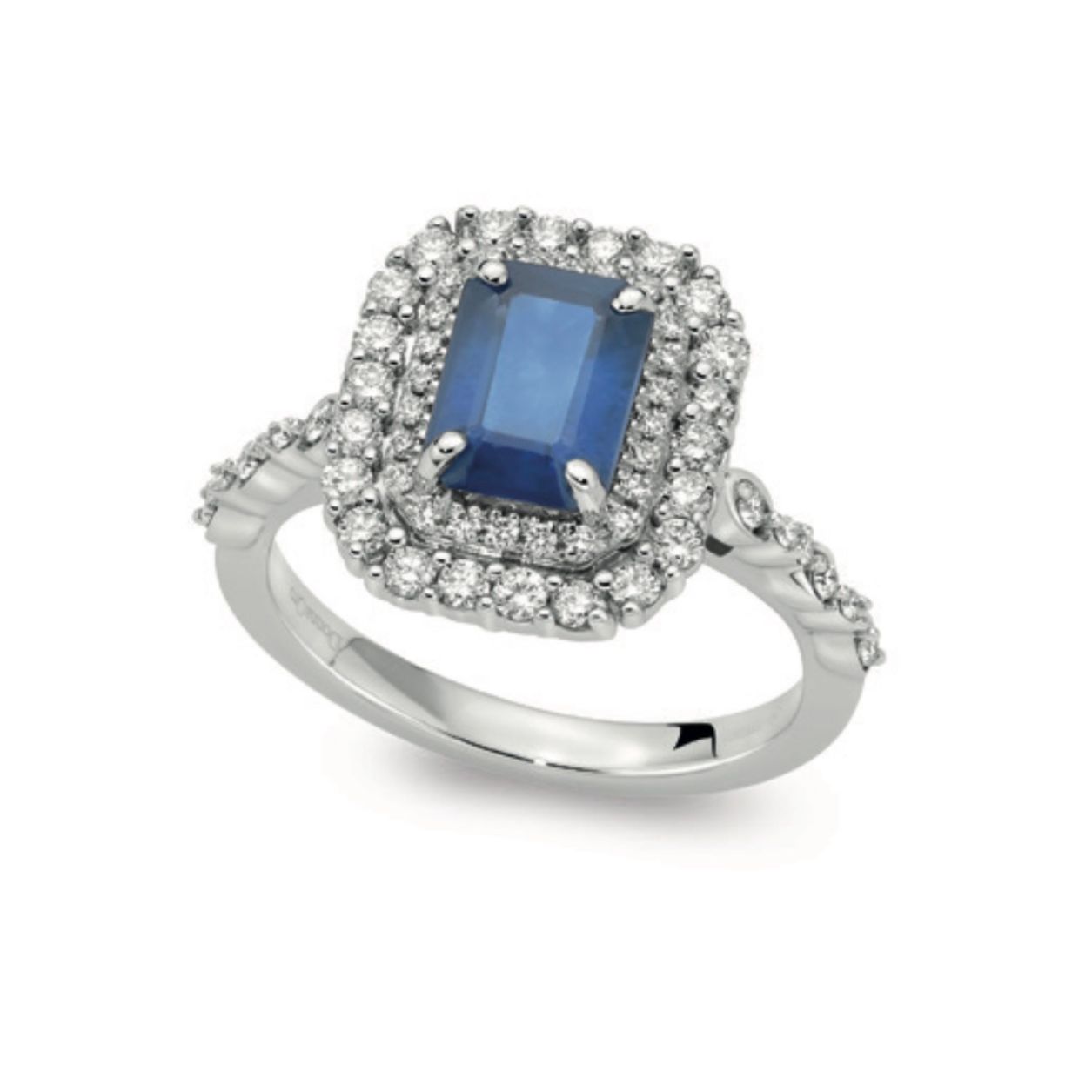 Anello Brillanti e  Zaffiro LAZ12076.040 DonnaOro