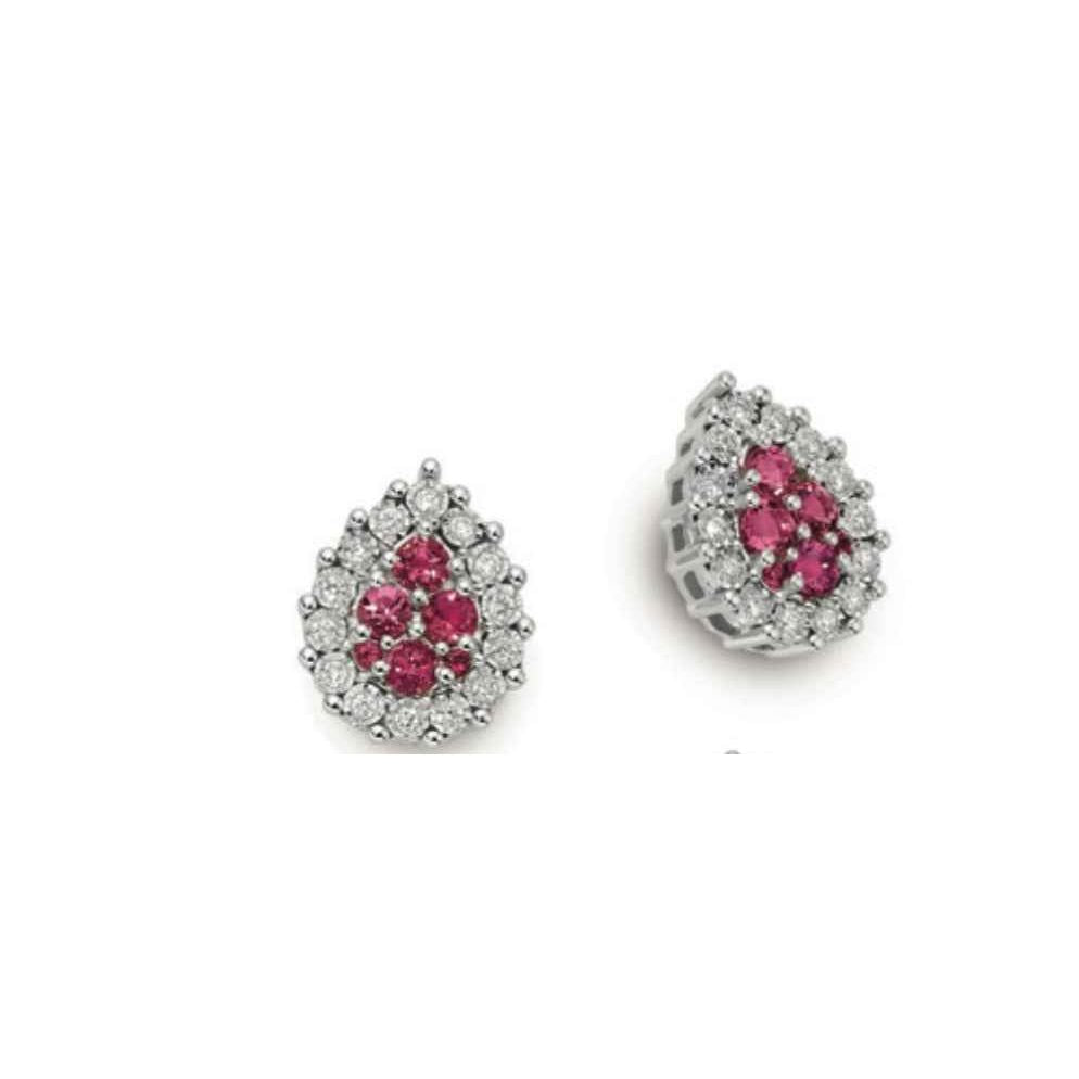Orecchini DonnaOro in oro  con diamanti e Rubini  LOR12906.010