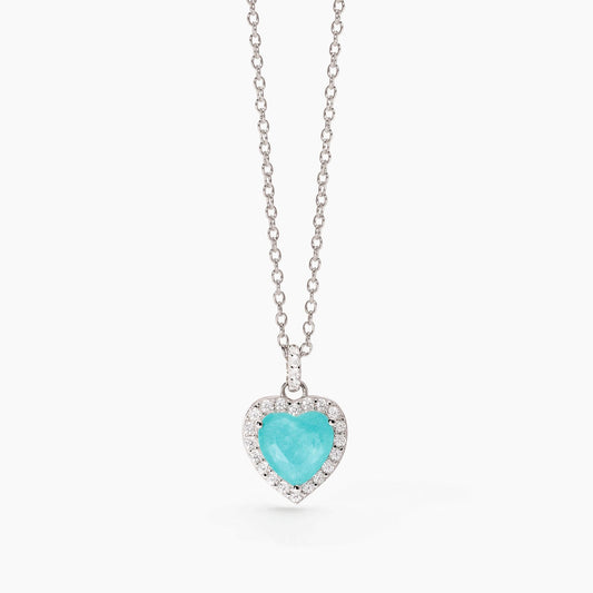 Girocollo in argento con glass azzurro Non Sarà Un'avventura Mabina 553733