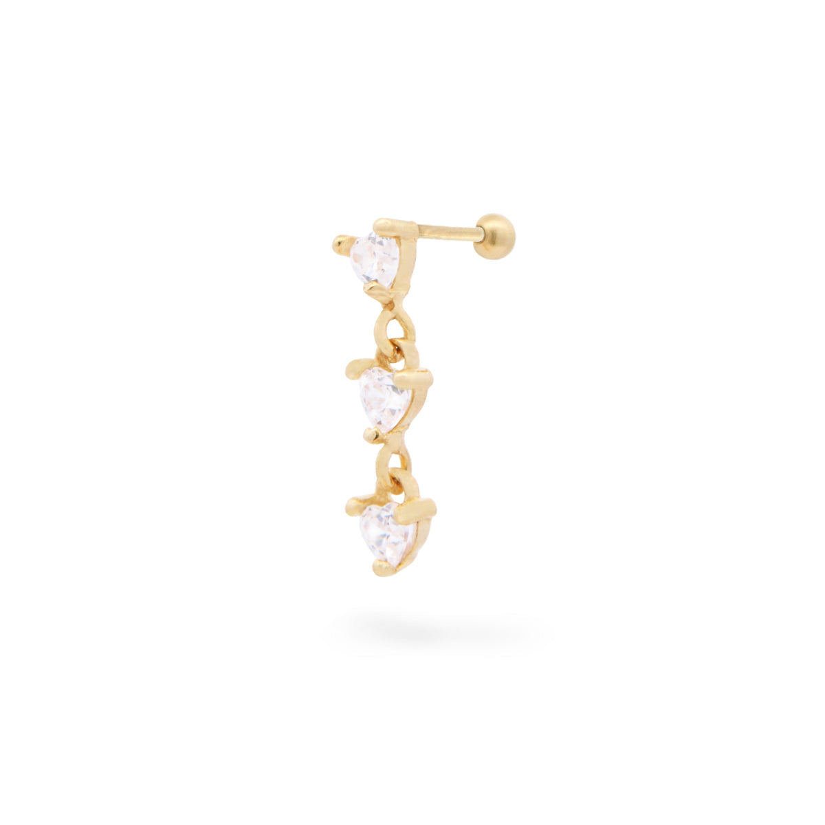 Helix piercing triple hearts PRZ-026 M2 AU Rue Des Mille