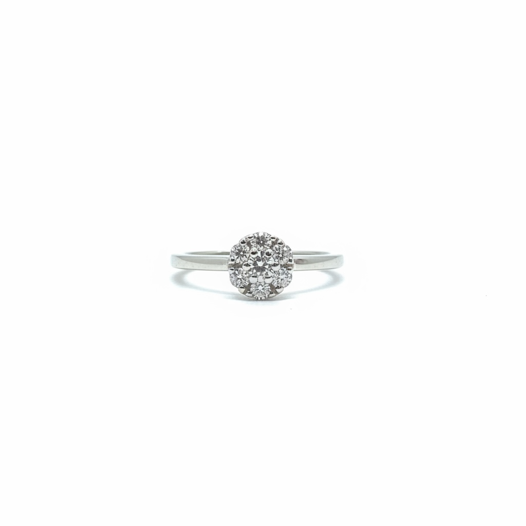 White gold ring with Crivelli diamonds