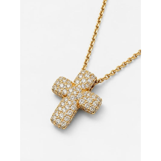 Girocollo con croce in oro e diamanti Crivelli 117-C55