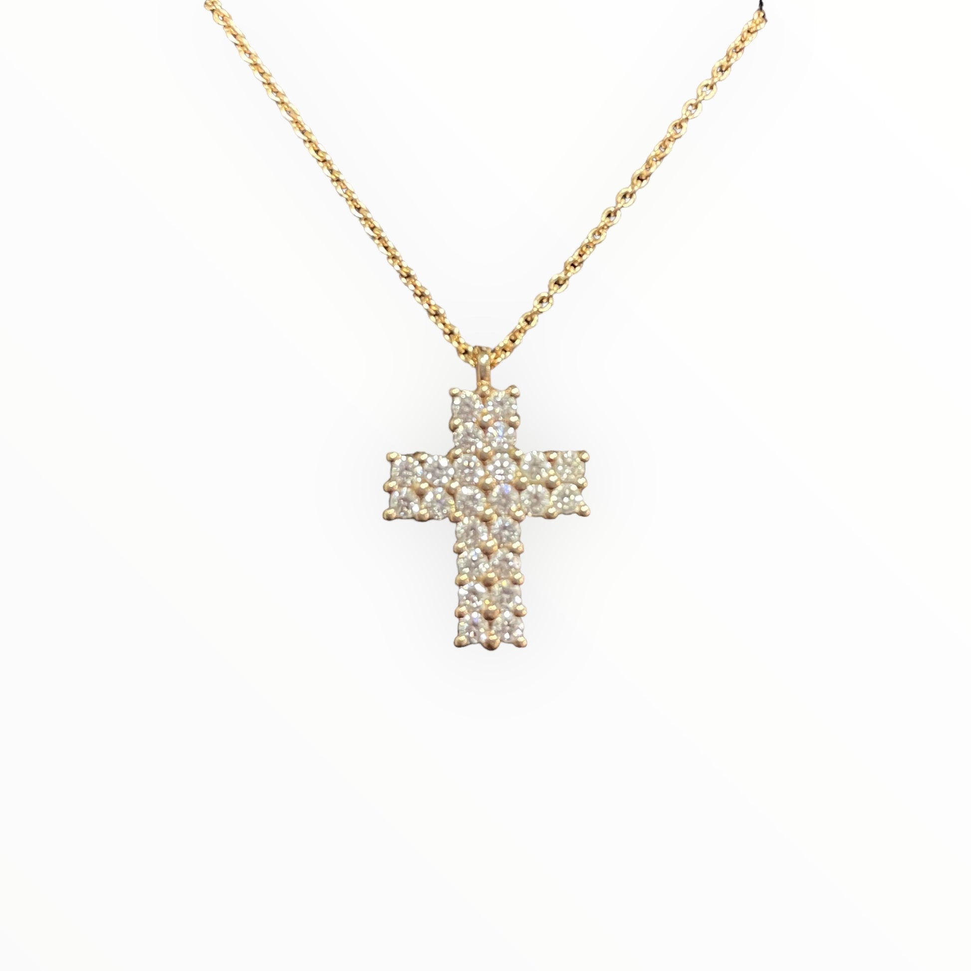 Girocollo con croce in oro e diamanti Crivelli 026-0612-6