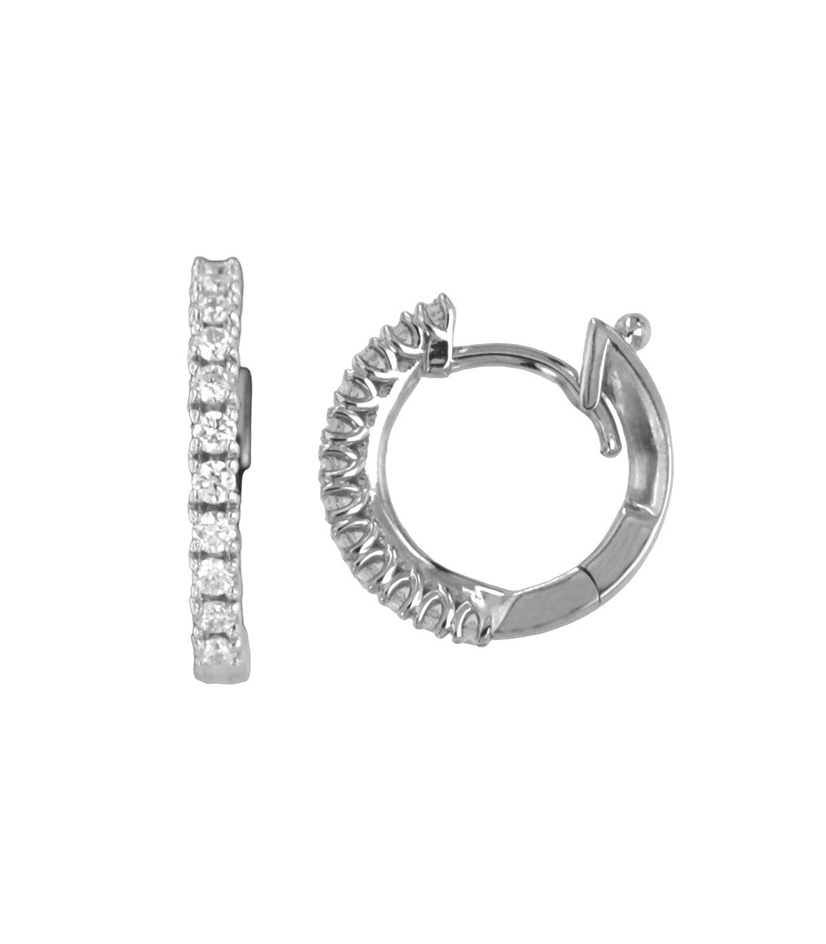 Orecchini a cerchio in oro bianco  diamanti Giorgio Visconti  BB39040