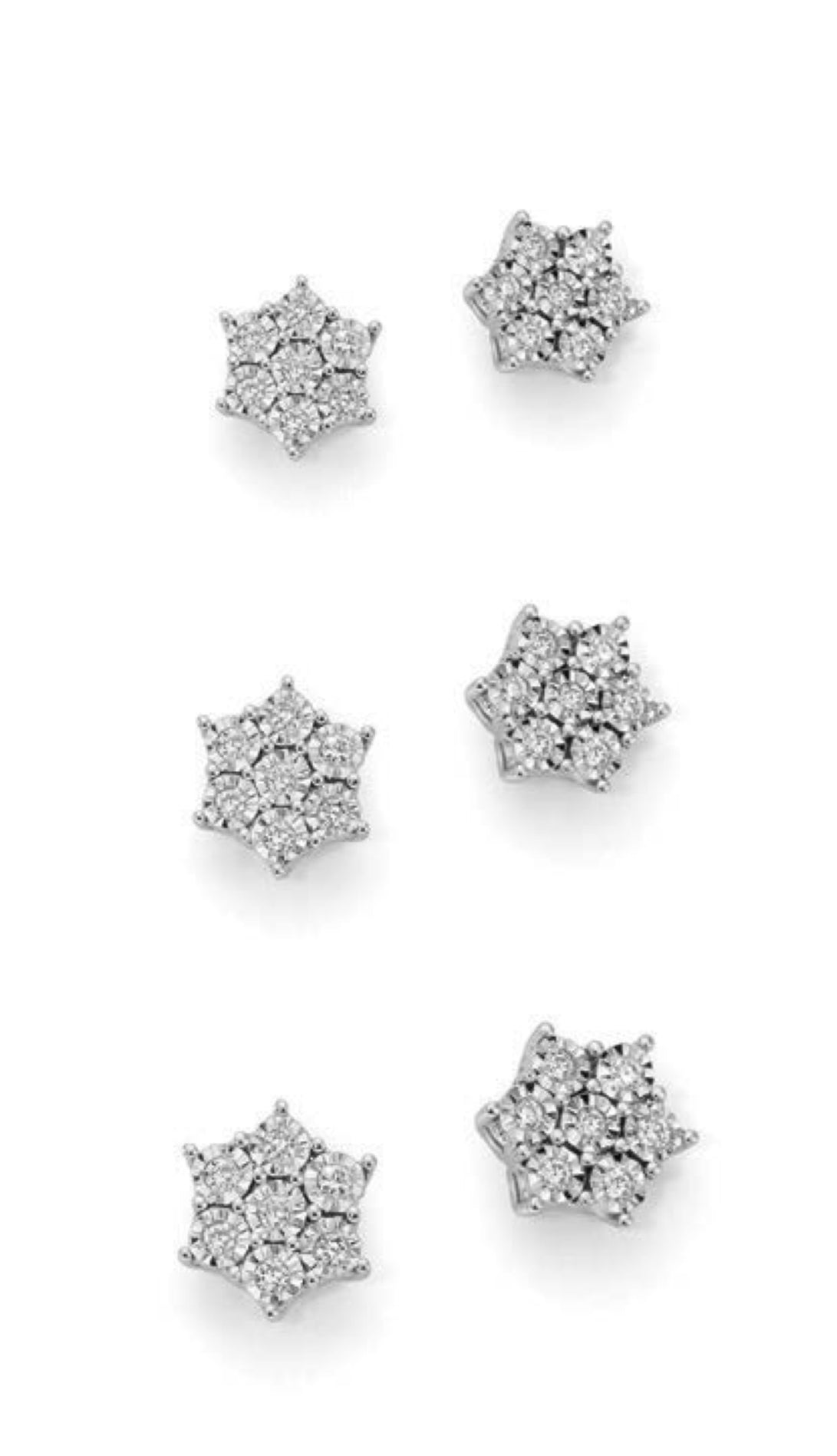 Orecchini fiore  Oro bianco e Diamanti Lof10519