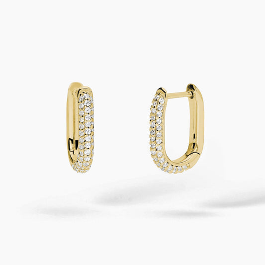Orecchini ovali in argento dorato COUTURE Mabina 563731