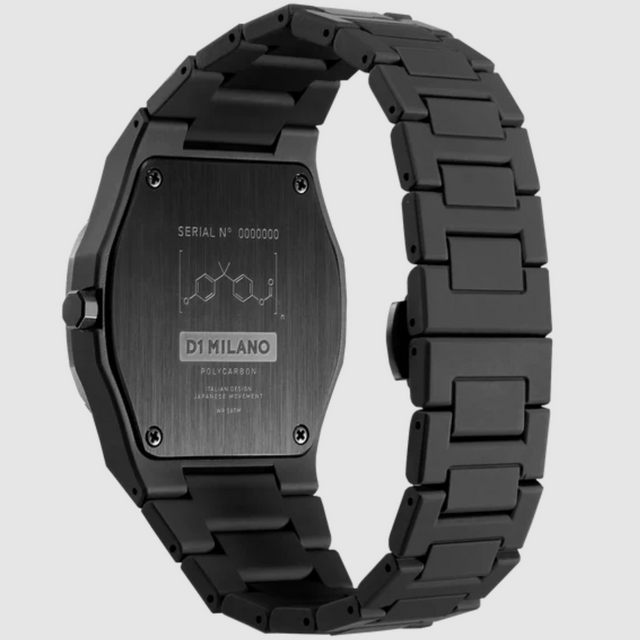 Orologio D1 Milano Uomo - Polycarbon black mesh  D1-PCBJ35