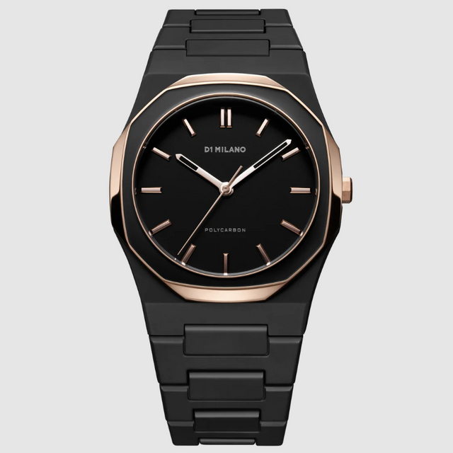 Orologio D1 Milano Uomo - Polycarbon black mesh  D1-PCBJ35