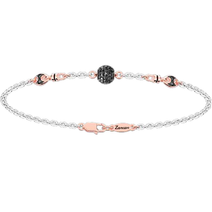 Hai aggiunto Bracelet pour homme ZANCAN en or blanc et rose avec diamants noirs ou en or jaune avec diamants blancs  al tuo carrello.