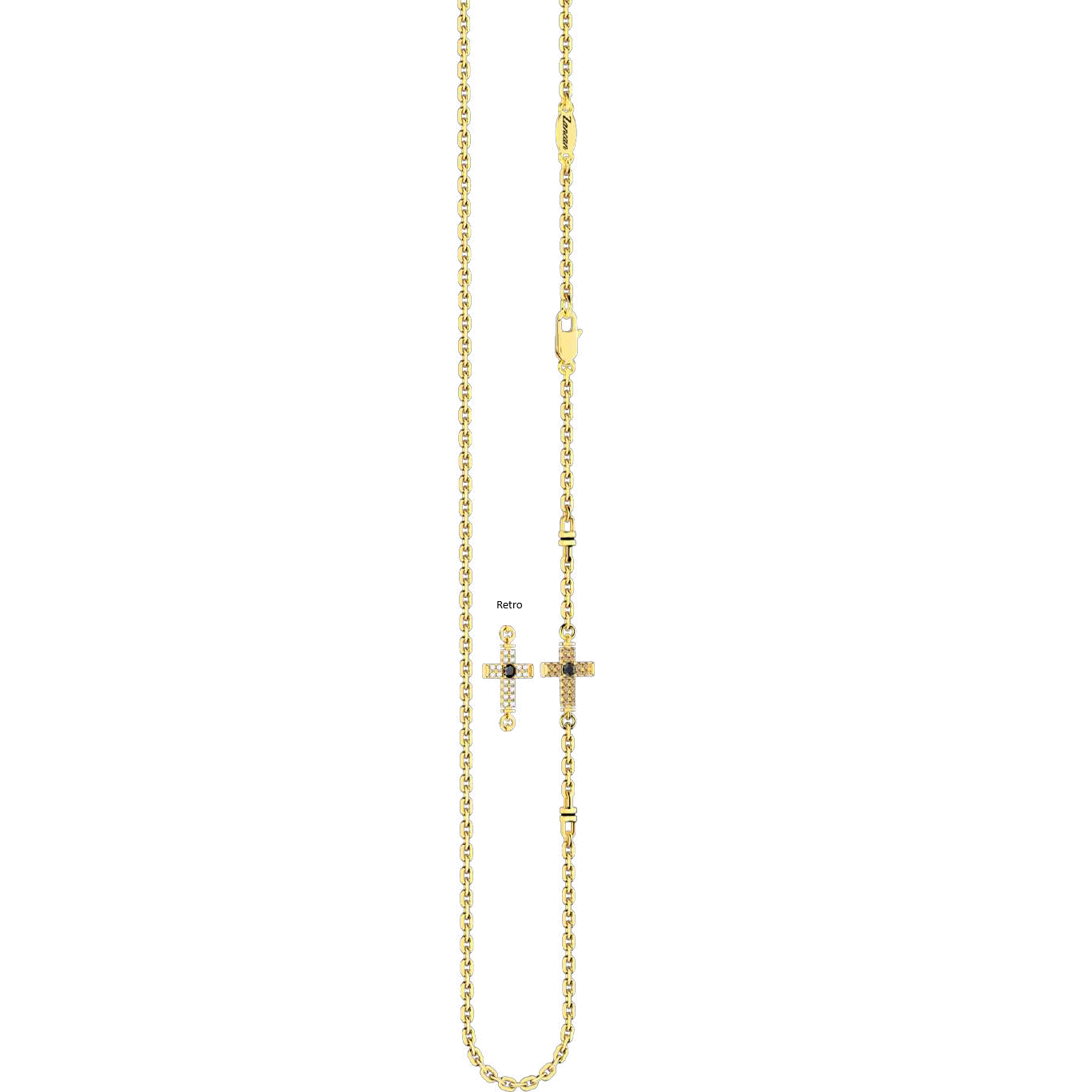 Collier ras du cou doré pour homme ZANCAN uc154g-50
