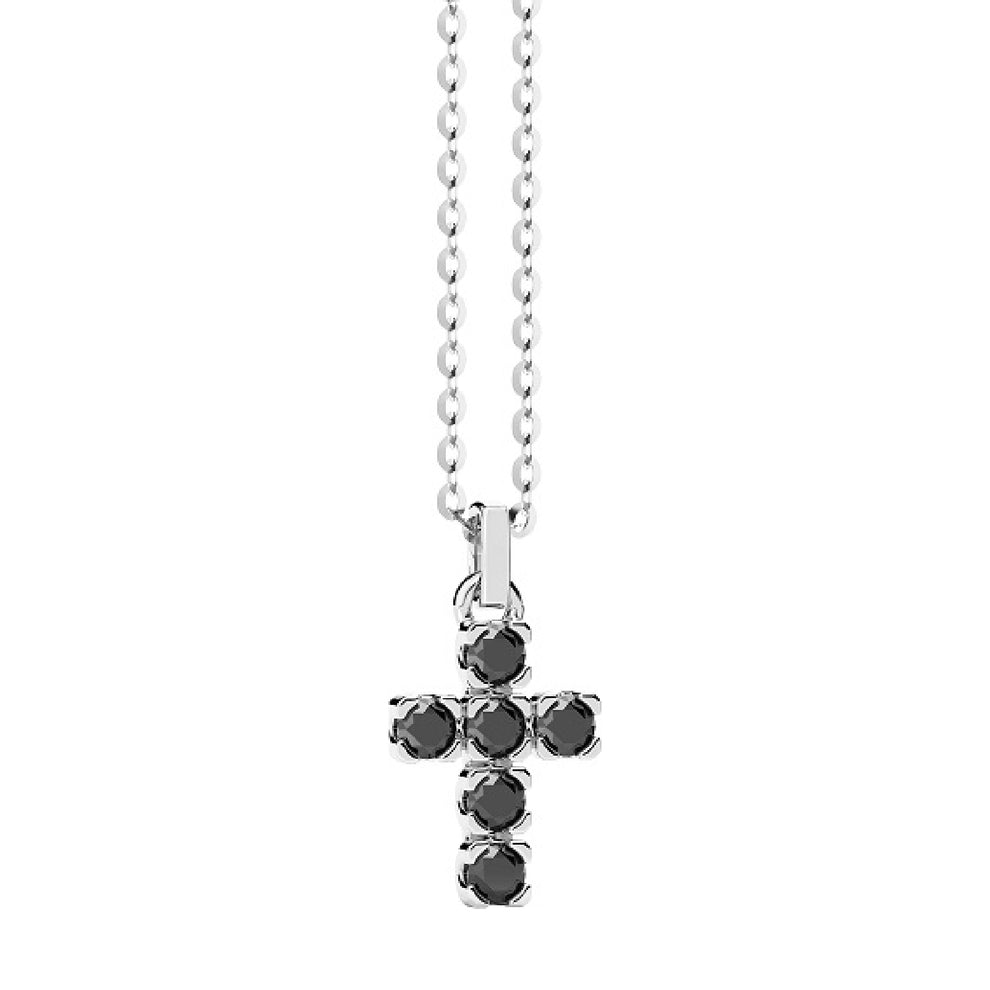 Collier croix en argent pour homme Esc220-ne