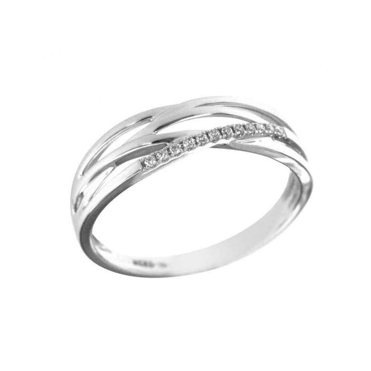 Anello Giorgio Visconti Donna - Fantasia a Fascia in Oro Bianco Abx16025
