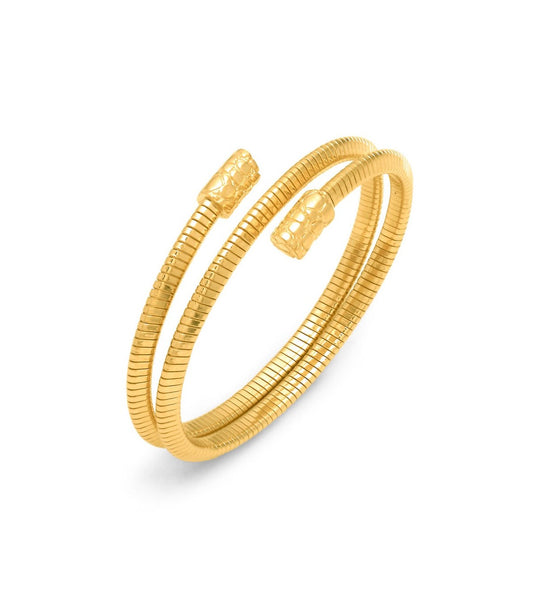 Bracciale Tubogas croco doppio dorato piccolo 12546 Giovanni Raspini