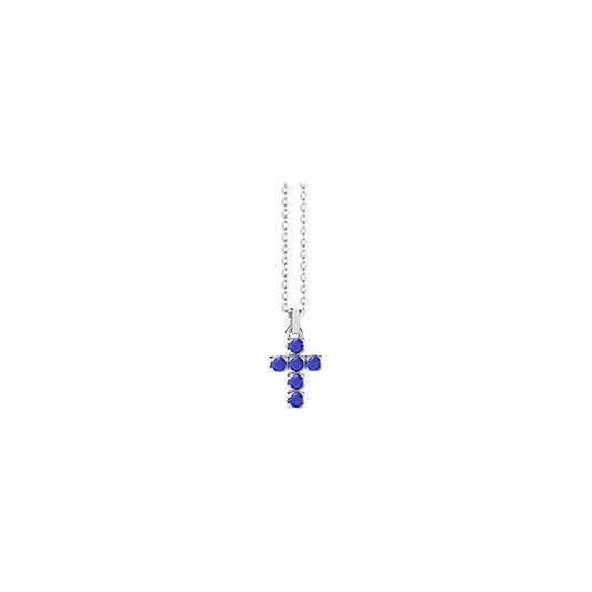 Collana Uomo in argento  croce Esc220-bl