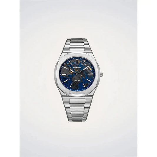 Orologio D1 Milano Uomo Ultra Thin 1970 Carbon Reef Blu UHBJ04