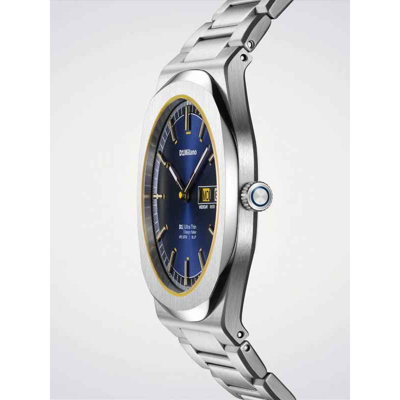 Orologio D1 Milano Uomo Ultra Thin 1970 light illusion Blu UHBJ07