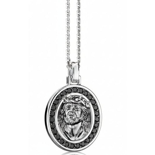 Collana uomo Zancan in argento con cristo esc191-ne