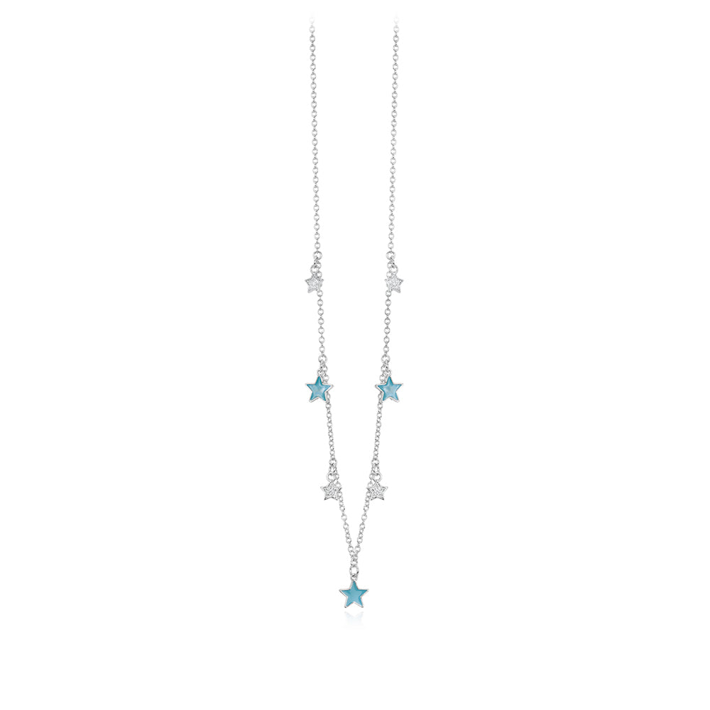 Girocollo Mabina in argento con stelle e zirconi 553328